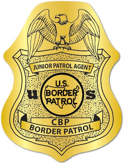 Junior Border Control Kids Badge Stickers