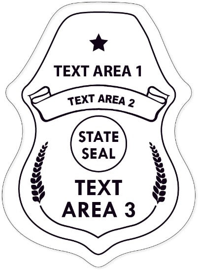 Police Junior Officer Shield Stickers (Item #104)